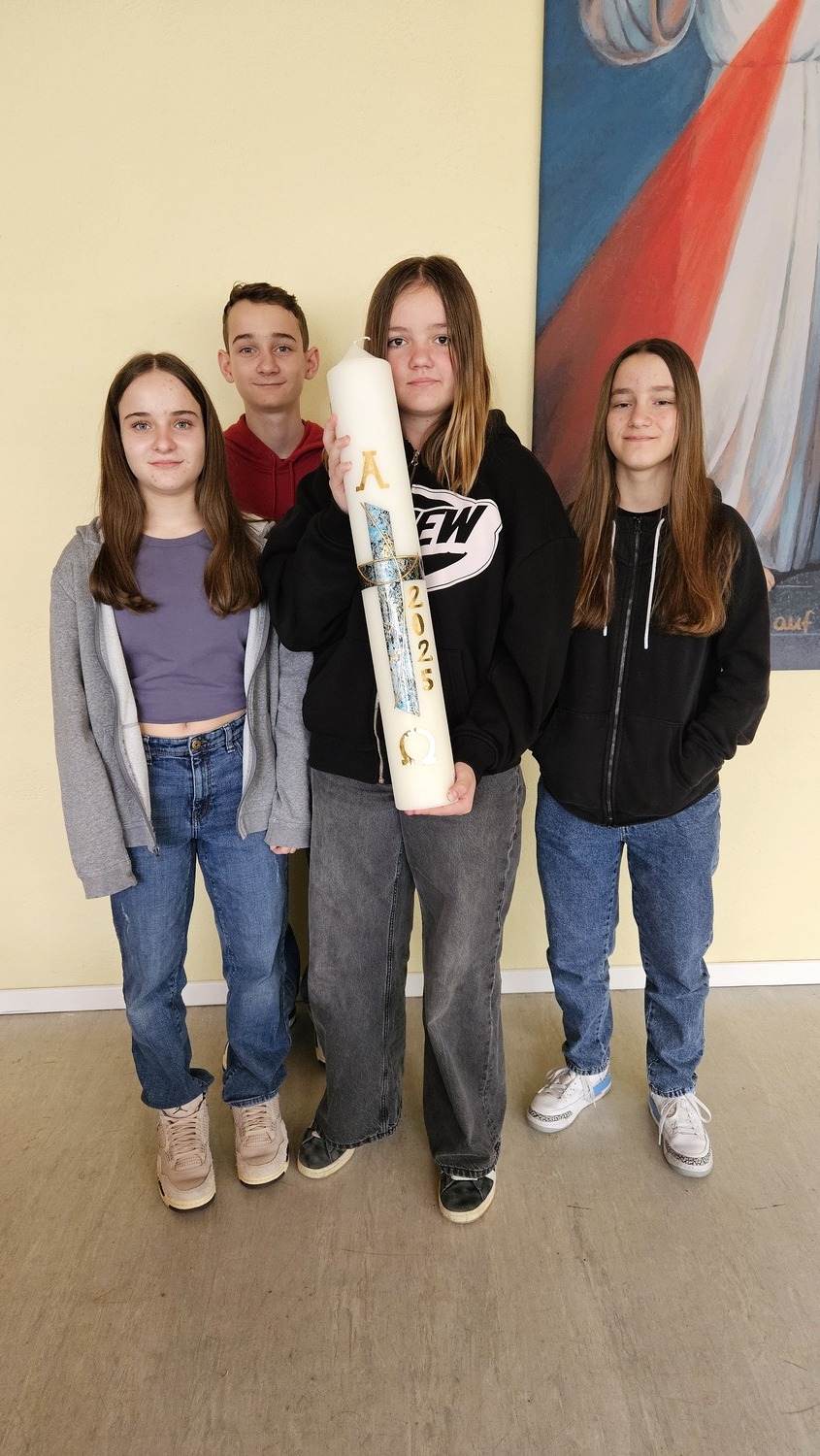 Firmvorbereitung / Nadja Hutter Osterkerze 2025 fertig